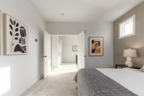 80 Creekside Path Sw, Calgary, AB - Indoor Photo Showing Bedroom