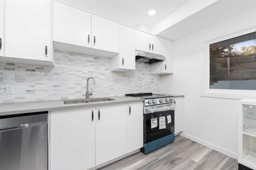 28 Henefer Road Sw, Calgary, AB - Indoor Photo Showing Kitchen With Upgraded Kitchen