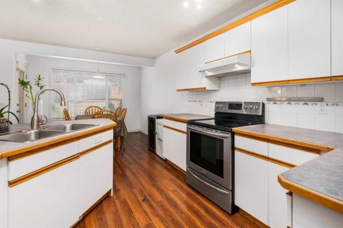 85 Bridlewood Street Sw, Calgary, AB - Indoor Photo Showing Kitchen With Double Sink