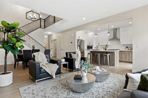 43 Versant View Sw, Calgary, AB - Indoor Photo Showing Living Room