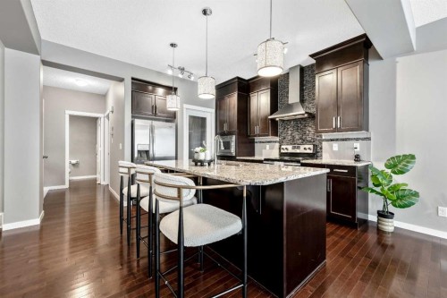 443 Skyview Shores Manor Ne, Calgary, AB - Indoor Photo Showing Kitchen With Stainless Steel Kitchen With Upgraded Kitchen