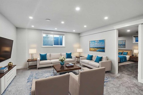 72 Panamount Manor Nw, Calgary, AB - Indoor Photo Showing Living Room