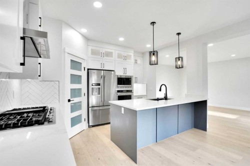 72 Panamount Manor Nw, Calgary, AB - Indoor Photo Showing Kitchen With Stainless Steel Kitchen With Upgraded Kitchen