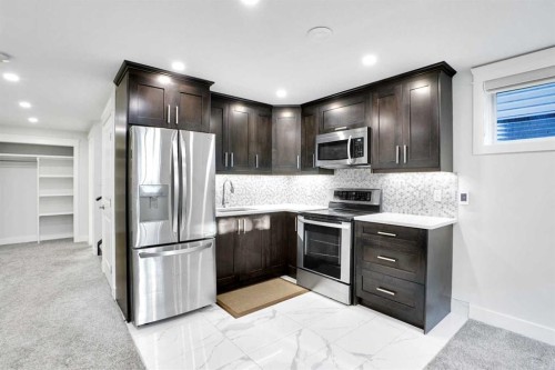 72 Panamount Manor Nw, Calgary, AB - Indoor Photo Showing Kitchen With Stainless Steel Kitchen With Upgraded Kitchen