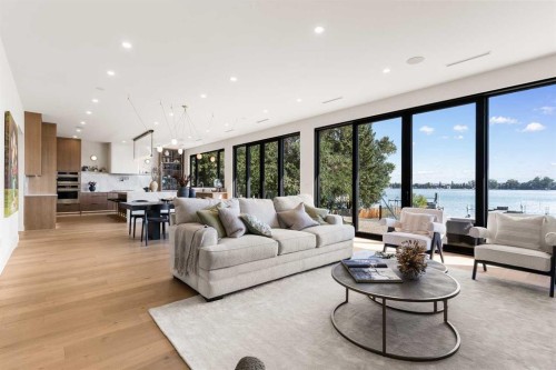 692 West Chestermere Drive, Chestermere, AB - Indoor Photo Showing Living Room