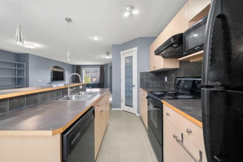 103 Saddlemont Way Ne, Calgary, AB - Indoor Photo Showing Kitchen With Double Sink