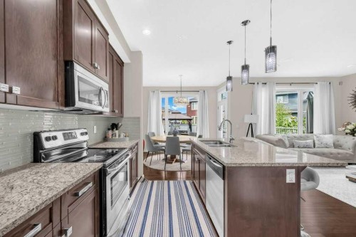 54 Redstone Mews Ne, Calgary, AB - Indoor Photo Showing Kitchen With Stainless Steel Kitchen With Double Sink With Upgraded Kitchen