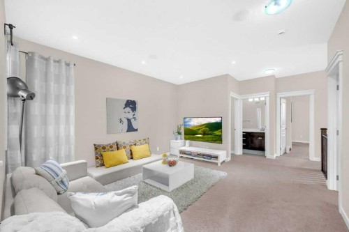 54 Redstone Mews Ne, Calgary, AB - Indoor Photo Showing Living Room