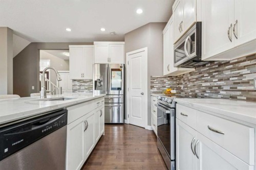 42 Chaparral Valley Place Se, Calgary, AB - Indoor Photo Showing Kitchen With Stainless Steel Kitchen With Upgraded Kitchen