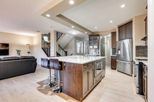 95 Evansdale Common Nw, Calgary, AB - Indoor Photo Showing Kitchen With Stainless Steel Kitchen With Double Sink