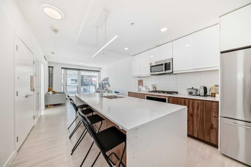 202-327 9A Street Nw, Calgary, AB - Indoor Photo Showing Kitchen With Upgraded Kitchen