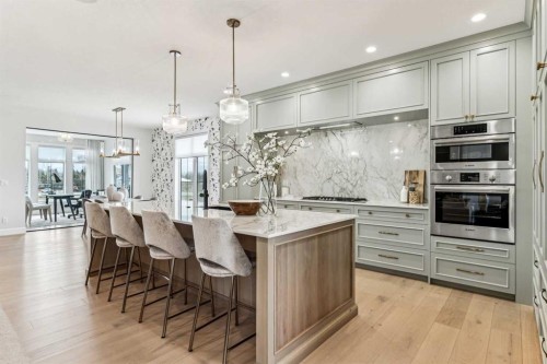 211 Calais Drive Sw, Calgary, AB - Indoor Photo Showing Kitchen With Upgraded Kitchen