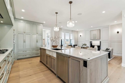 211 Calais Drive Sw, Calgary, AB - Indoor Photo Showing Kitchen With Upgraded Kitchen