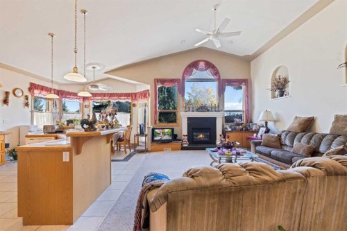 16 Arbour Estates View Nw, Calgary, AB - Indoor Photo Showing Living Room With Fireplace