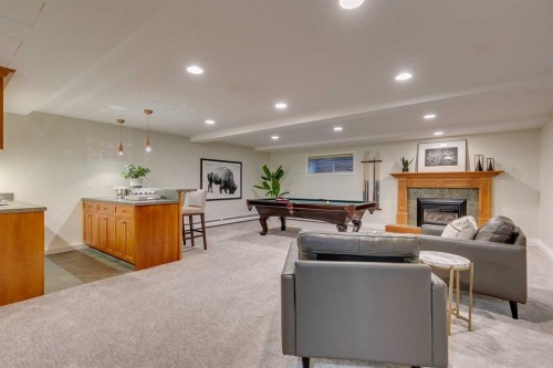 2409 Carleton Street Sw, Calgary, AB - Indoor With Fireplace
