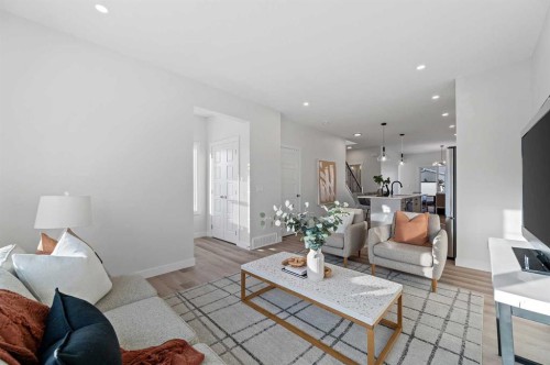 344 Fireside Drive, Cochrane, AB - Indoor Photo Showing Living Room