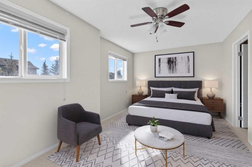 85 Panatella Villas Nw, Calgary, AB - Indoor Photo Showing Bedroom