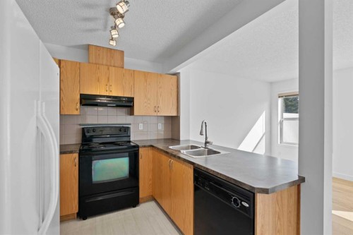 85 Panatella Villas Nw, Calgary, AB - Indoor Photo Showing Kitchen With Double Sink