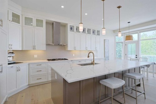 271 Hamptons Terrace Nw, Calgary, AB - Indoor Photo Showing Kitchen With Upgraded Kitchen