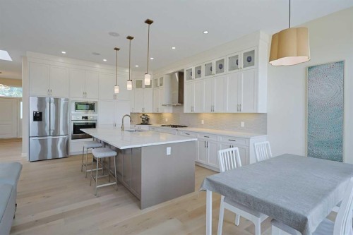 271 Hamptons Terrace Nw, Calgary, AB - Indoor Photo Showing Kitchen With Stainless Steel Kitchen With Upgraded Kitchen