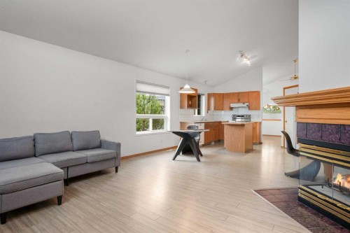70 Anaheim Green Ne, Calgary, AB - Indoor Photo Showing Living Room With Fireplace