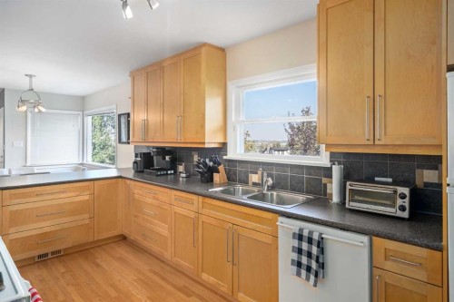 1437 23 Street Sw, Calgary, AB - Indoor Photo Showing Kitchen With Double Sink