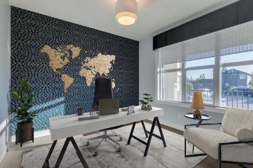 427 Canals Boulevard Sw, Airdrie, AB - Indoor Photo Showing Office