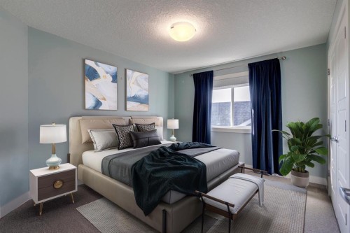427 Canals Boulevard Sw, Airdrie, AB - Indoor Photo Showing Bedroom