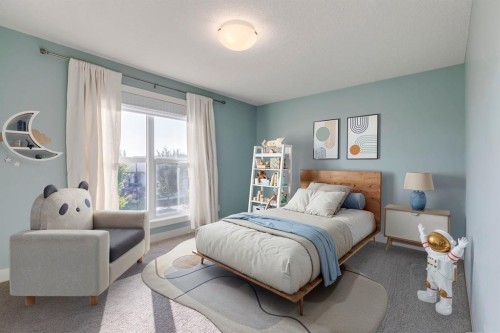 427 Canals Boulevard Sw, Airdrie, AB - Indoor Photo Showing Bedroom