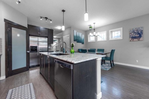 80 Legacy Reach Manor Se, Calgary, AB - Indoor Photo Showing Kitchen With Stainless Steel Kitchen With Upgraded Kitchen