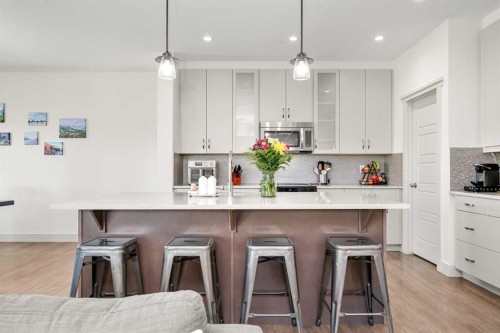 49 Marquis Grove Se, Calgary, AB - Indoor Photo Showing Kitchen With Upgraded Kitchen