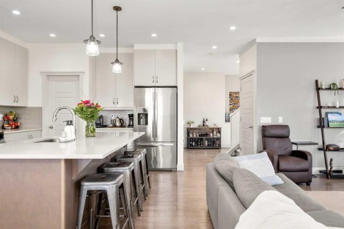 49 Marquis Grove Se, Calgary, AB - Indoor Photo Showing Kitchen With Upgraded Kitchen