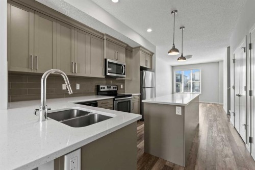 226 Cornerstone Avenue Ne, Calgary, AB - Indoor Photo Showing Kitchen With Stainless Steel Kitchen With Double Sink With Upgraded Kitchen