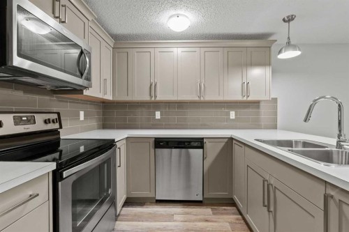 226 Cornerstone Avenue Ne, Calgary, AB - Indoor Photo Showing Kitchen With Stainless Steel Kitchen With Double Sink With Upgraded Kitchen