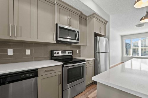 226 Cornerstone Avenue Ne, Calgary, AB - Indoor Photo Showing Kitchen With Stainless Steel Kitchen With Upgraded Kitchen