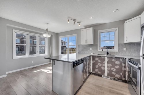 341 Cityscape Court Ne, Calgary, AB - Indoor Photo Showing Kitchen With Stainless Steel Kitchen With Upgraded Kitchen