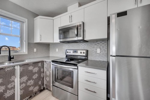 341 Cityscape Court Ne, Calgary, AB - Indoor Photo Showing Kitchen With Stainless Steel Kitchen With Double Sink With Upgraded Kitchen
