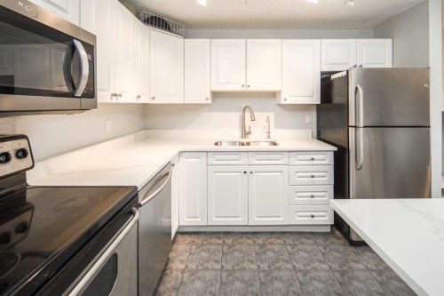 310-545 18 Avenue Sw, Calgary, AB - Indoor Photo Showing Kitchen With Stainless Steel Kitchen With Double Sink