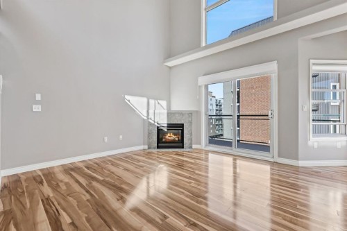 1207-1514 11 Street Sw, Calgary, AB - Indoor With Fireplace