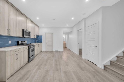 95 Redstone Heights Ne, Calgary, AB - Indoor Photo Showing Kitchen With Upgraded Kitchen