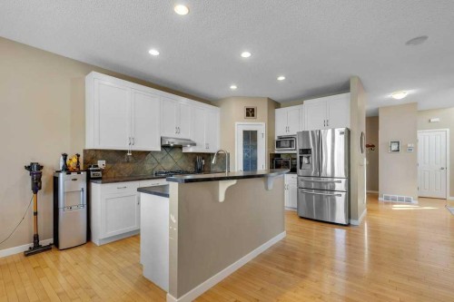 119 Valley Stream Circle Nw, Calgary, AB - Indoor Photo Showing Kitchen With Stainless Steel Kitchen With Upgraded Kitchen