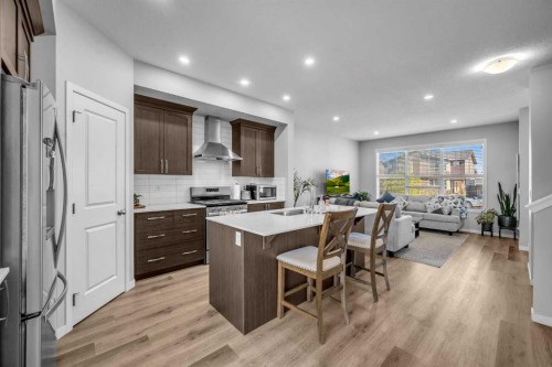 169 Dawson Drive, Chestermere, AB - Indoor Photo Showing Kitchen With Upgraded Kitchen