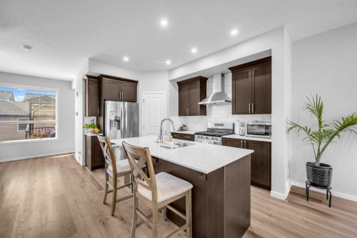 169 Dawson Drive, Chestermere, AB - Indoor Photo Showing Kitchen With Stainless Steel Kitchen