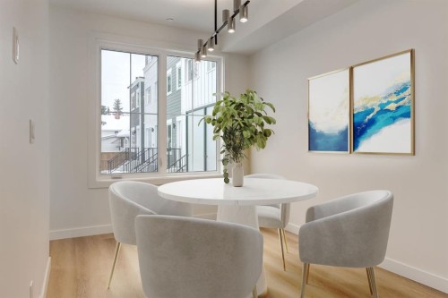 1651 8 Avenue Nw, Calgary, AB - Indoor Photo Showing Dining Room