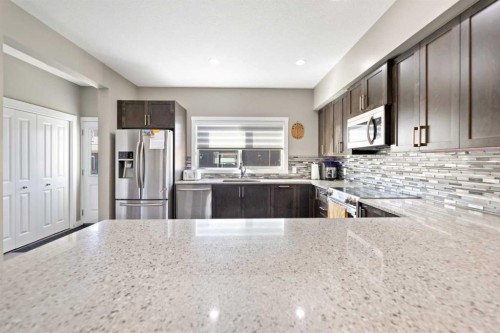 1529 Cornerstone Boulevard Ne, Calgary, AB - Indoor Photo Showing Kitchen With Stainless Steel Kitchen With Upgraded Kitchen