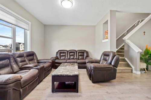 1529 Cornerstone Boulevard Ne, Calgary, AB - Indoor Photo Showing Living Room