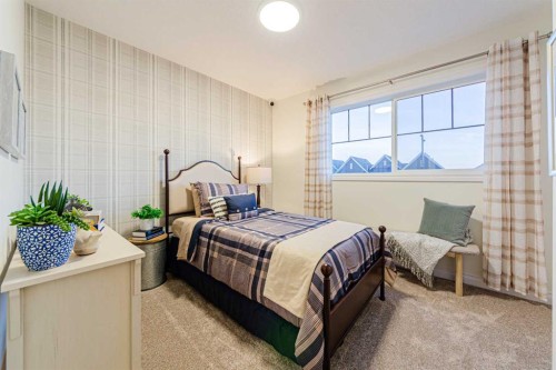 2166 Bayview Drive Sw, Airdrie, AB - Indoor Photo Showing Bedroom