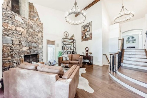 716 West Chestermere Drive, Chestermere, AB - Indoor With Fireplace