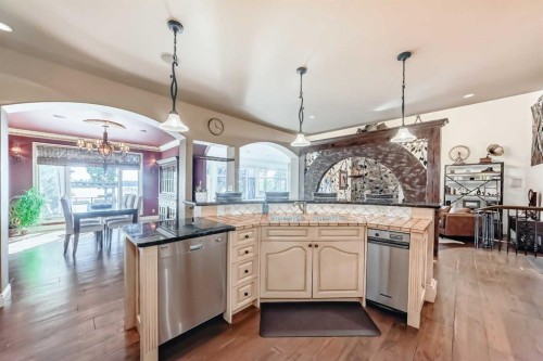 716 West Chestermere Drive, Chestermere, AB - Indoor Photo Showing Kitchen With Stainless Steel Kitchen With Upgraded Kitchen
