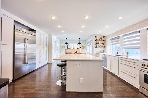 31 Williams Place, Bragg Creek, AB - Indoor Photo Showing Kitchen With Upgraded Kitchen